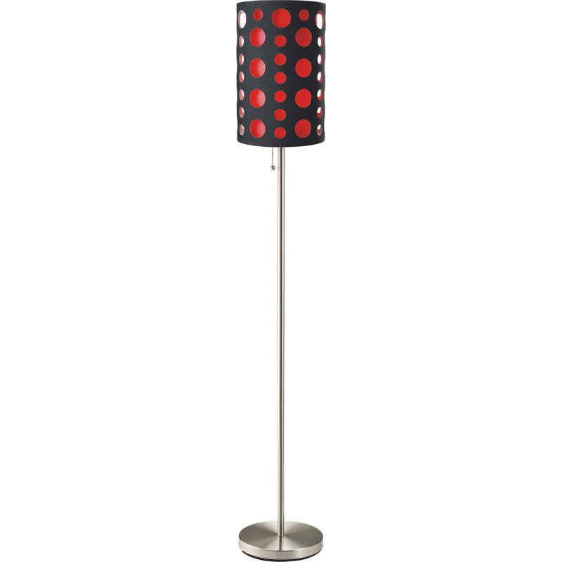 Lampe sur pied 62 po O'Connell, Rouge
