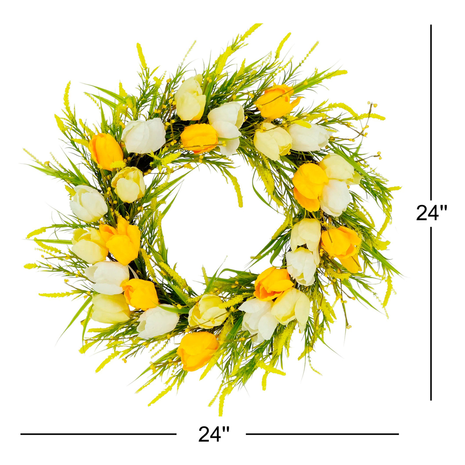 24" Pine No Holiday Wreath