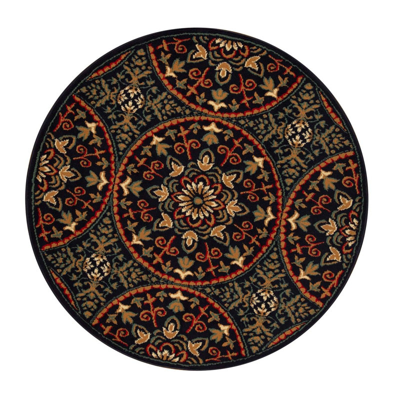 Tapis contemporain Nandita, Rond 5 pi