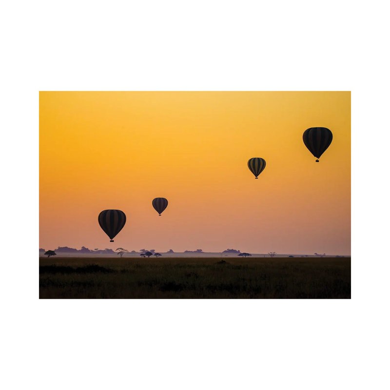 Balloons Flying Over Serengeti National Park, Tanzania, Africa by Panoramic Images - Wrapped Canvas Gallery-Wrapped Canvas Giclée