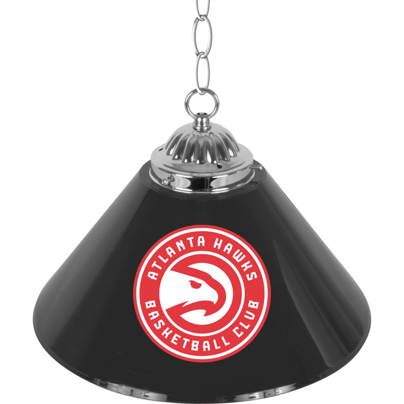 Luminaire suspendu conique à 1 lumière pour table de billard NBA, Hawks d'Atlanta