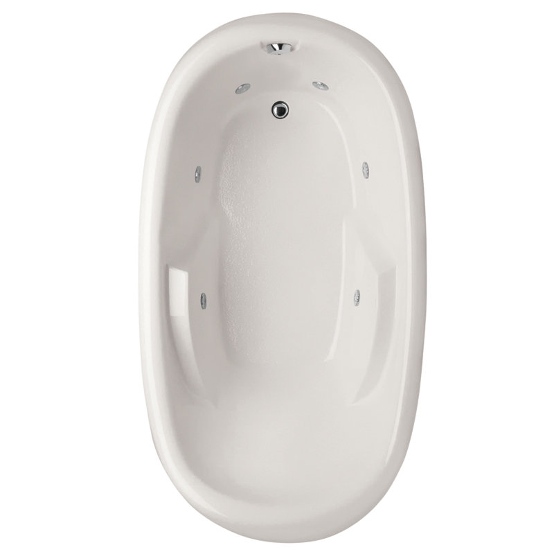 Kimberly 71.5'' x 40'' Acrylic Bathtub, White, Matte Black