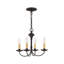 Lustre classique / traditionnel à 4 lumières de style bougie Analysia