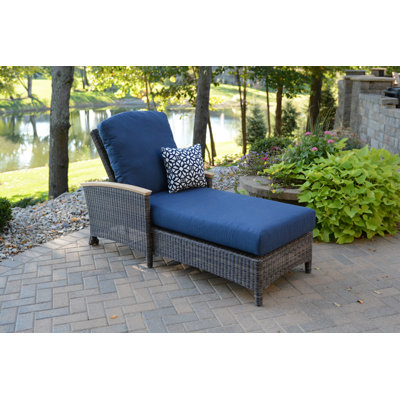 Bella Outdoor Teak Chaise Lounge