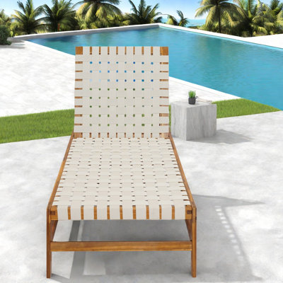 Méridiennes de patio réglables, corde d'extérieur moderne en bois d'acacia
