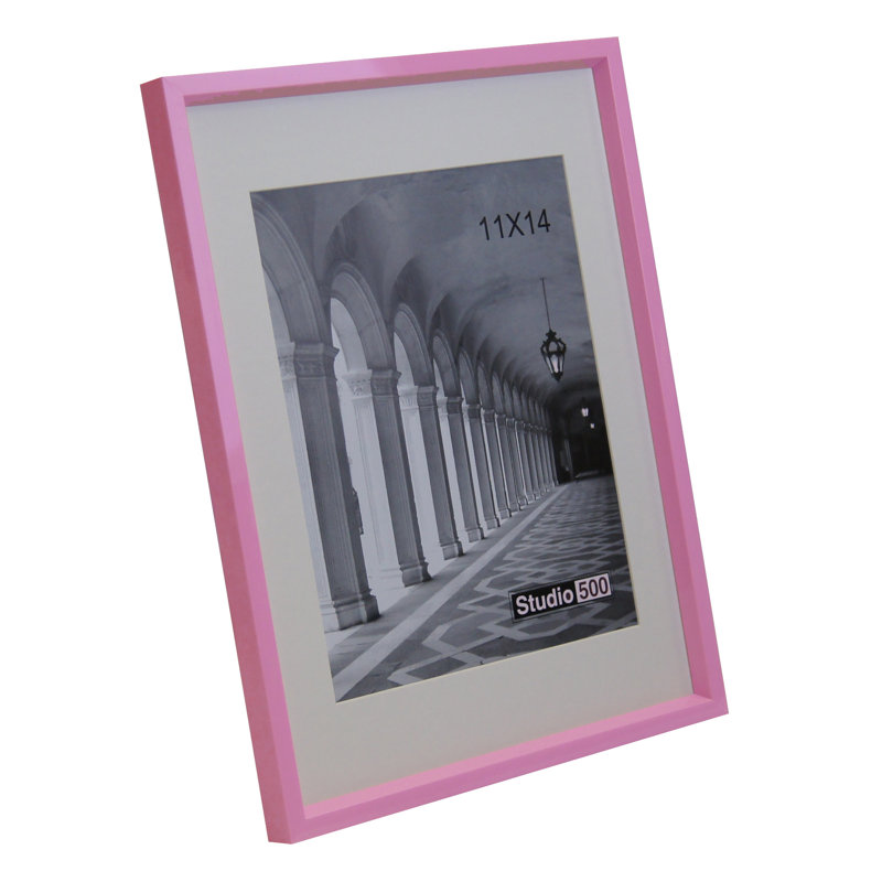 Cadre pour photo simple biseauté Koyande, Rose mat
