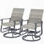 Ensemble de fauteuils pivotants d'extérieur en rotin et osier