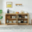 Buffet de 67 pouces avec portes à panneaux surélevés de style campagnard