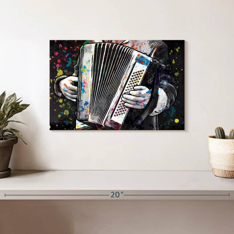 Abarca accordéon éclaboussure de couleur, H 8 po x l 12 po