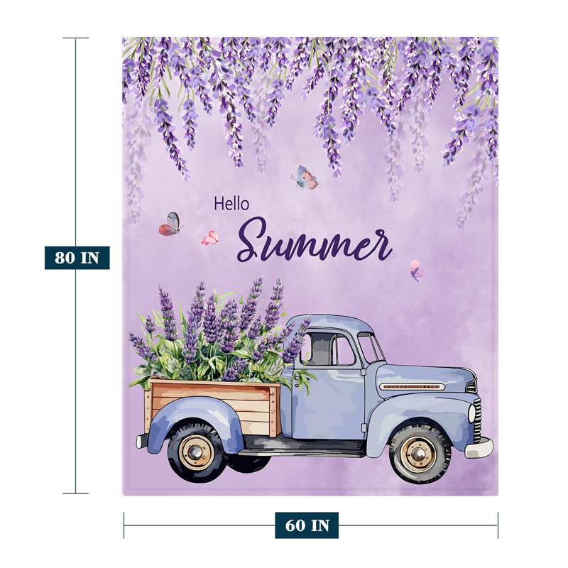Jeté printemps été pour lit simple Farmhouse, Mauve été