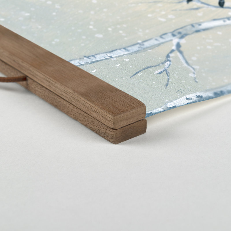 Bonhomme de neige d'hiver sur toile