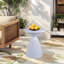 Tables de bout d'extérieur en ciment pour patio, table d'appoint de jardin, petite table d'appoint ronde moderne pour l'extérieur, tabouret de jardin en souche d'arbre pour l'intérieur et l'extérieur
