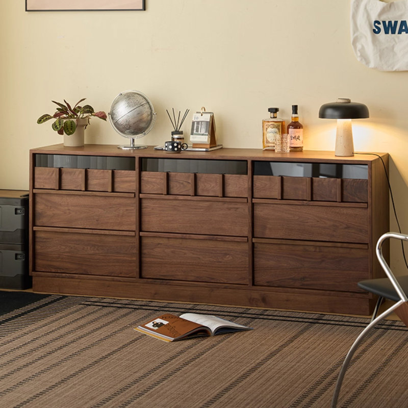 Armoire d'appoint en bois manufacturé et brun noisette