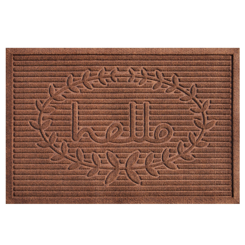 Tapis d'entrée / extérieur Barreto, Rectangle 2 pi x 3 pi, Brun