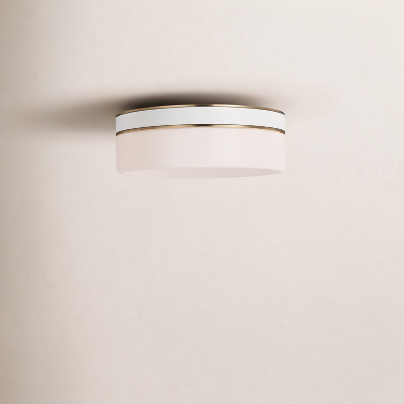 Aston Emilia Large Flush Mount, Burnished Brass