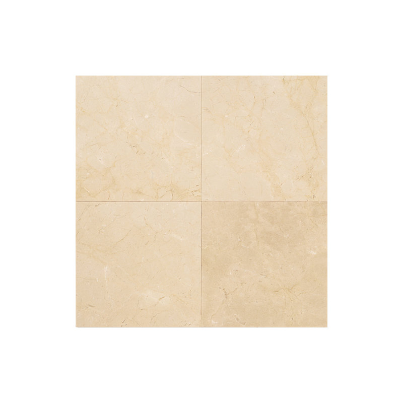 Marble Collection 12" x 12" Unpolished Polished Natural Stone Field Tile in Crema Marfil