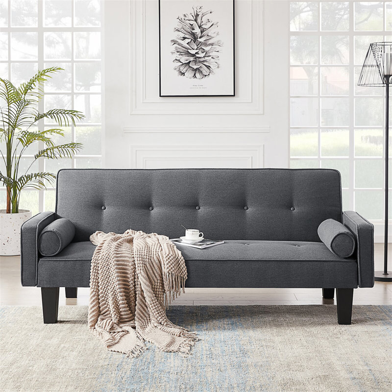 Aneth Upholstered Daybed,love seat,sleeper sofa,Sofa Bed, Dark Gray