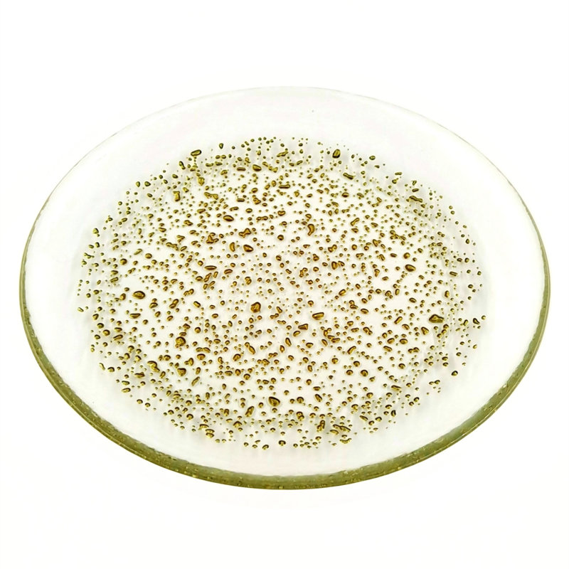 Isla 8.5" Salad or Dessert Plate, Clear/Gold