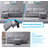 78" Square Arm Linen Sofa with Reversible Cushions, Light Grey-1502881572