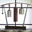 Three Tone Rail Sound Sculpture-Natural Iron