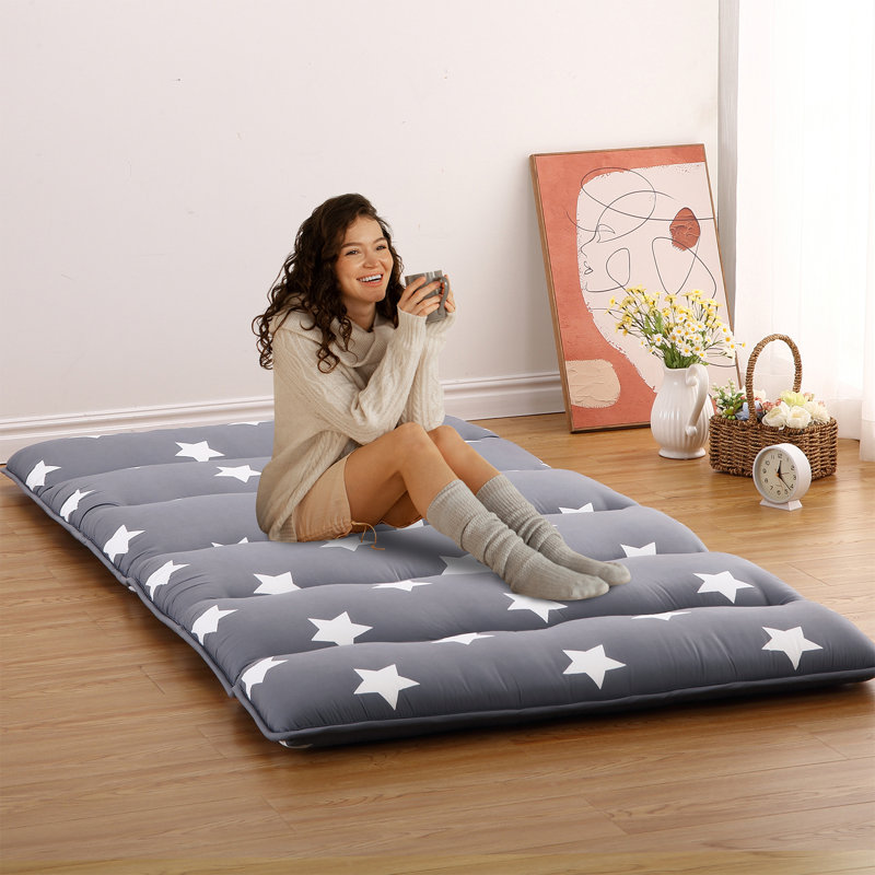Matelas de futon japonais, Gris, Double