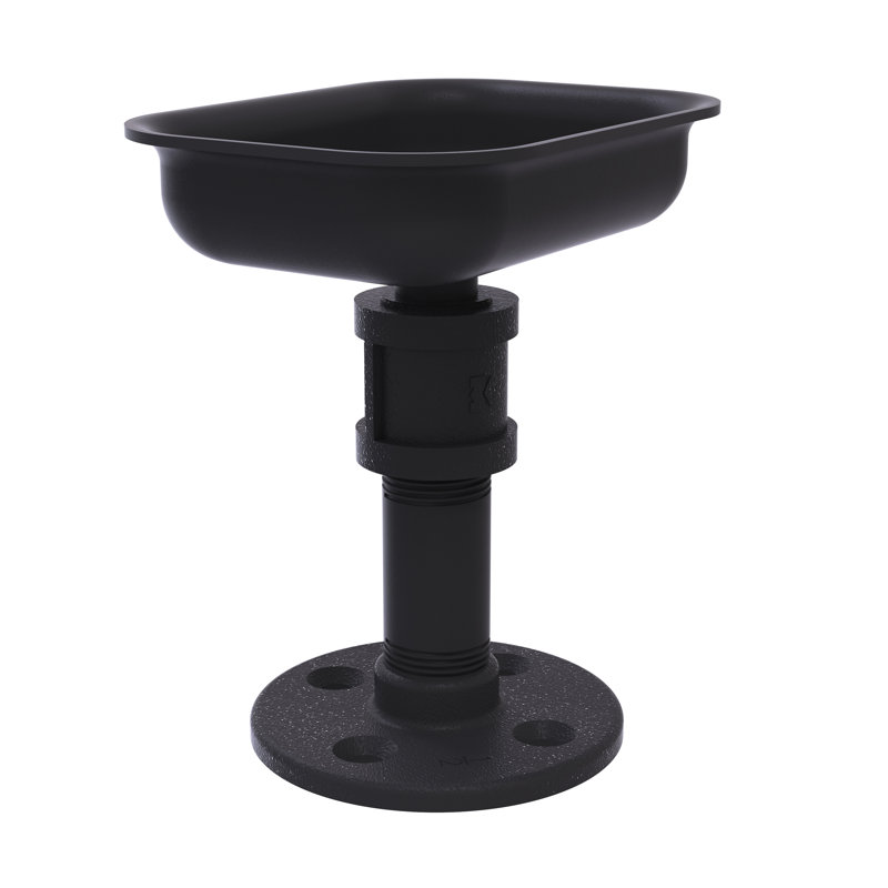 Plat à savon meuble-lavabo top Bayer, Noir mat