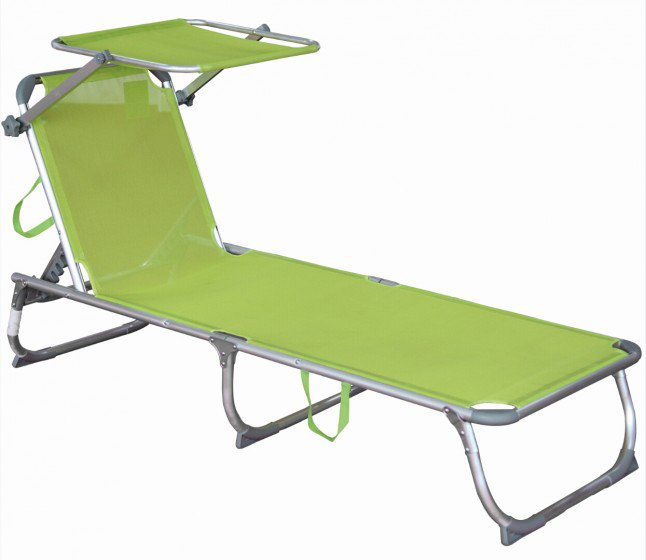 Kiso 197cm Long Reclining Single Chaise, Green