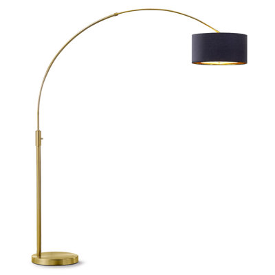 Ponsell 81'' Brushed Brass Arched Floor Lamp