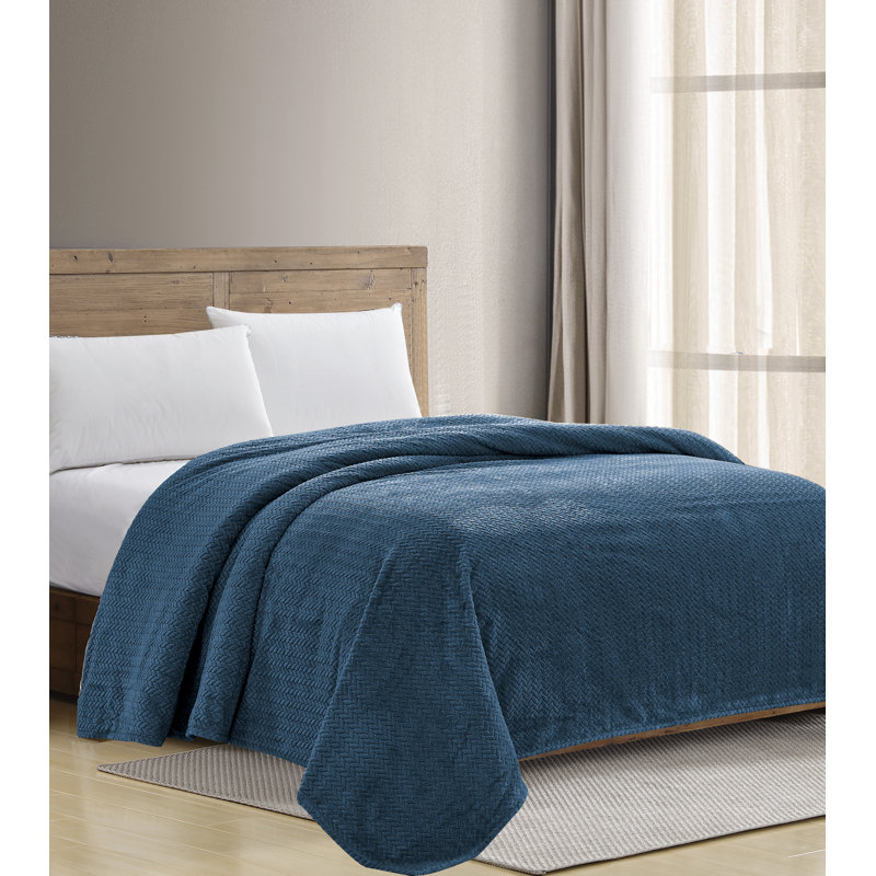 Couverture , Grand, Bleu marine