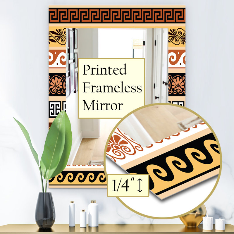 Miroir mural ancien, H 24 po x l 32 po