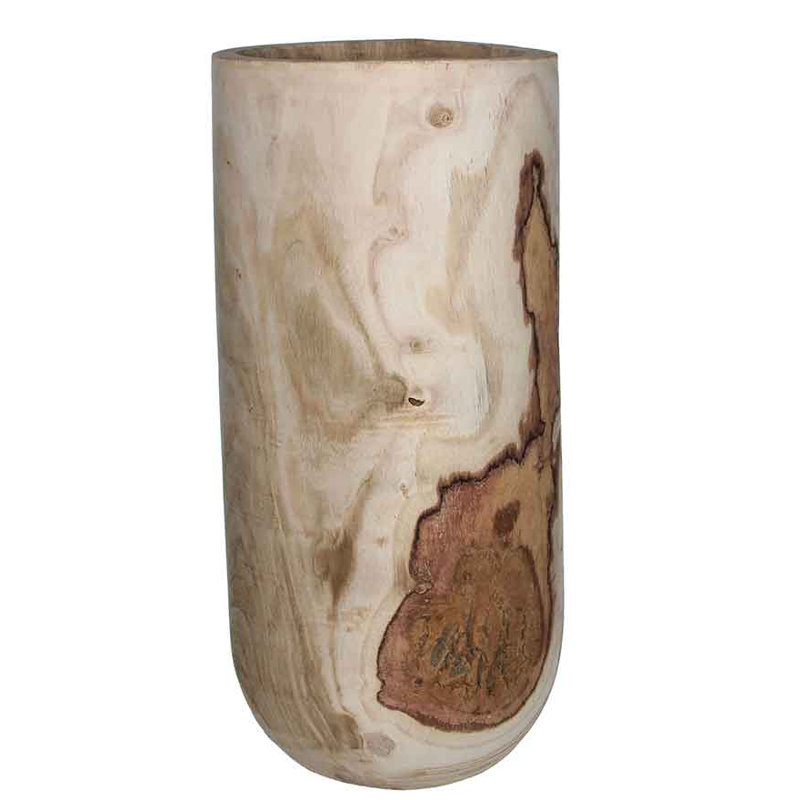 Chaska Wood Floor Vase, 65cm H x 30cm W x 30cm D