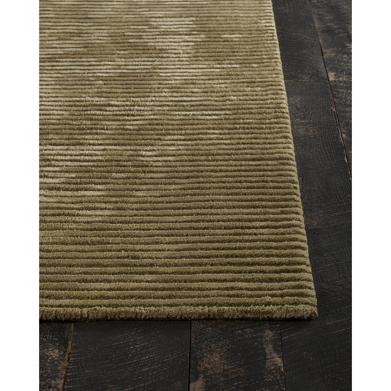 Emerald Whisper Hand-Tufted Wool & Viscose 5'x7'6" Rectangular Rug