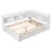 Bed Frame with Built-in L-Shaped Bookshelves & 2 Storage Drawers – Space-Saving Modern Platform Bed, Solid Pine Wood Construction, Minimalist Design-97292216-97292214