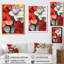 Impression de pétales d'hydrangées monochromes rouges - impressions sur toile-1881254003-1881253967-1881254000
