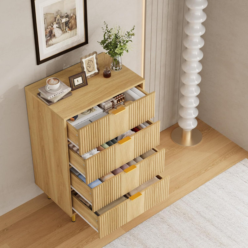 47cm W 4 - Drawer Chest of Drawers, Tan