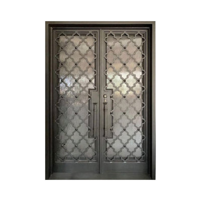 Arpels Quatrefoil Iron Double Doors