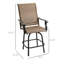 Deux tabourets de bar pivotants d'extérieur avec accoudoirs, deux tabourets de patio avec structure en acier, tabouret de bar moderne pour la maison