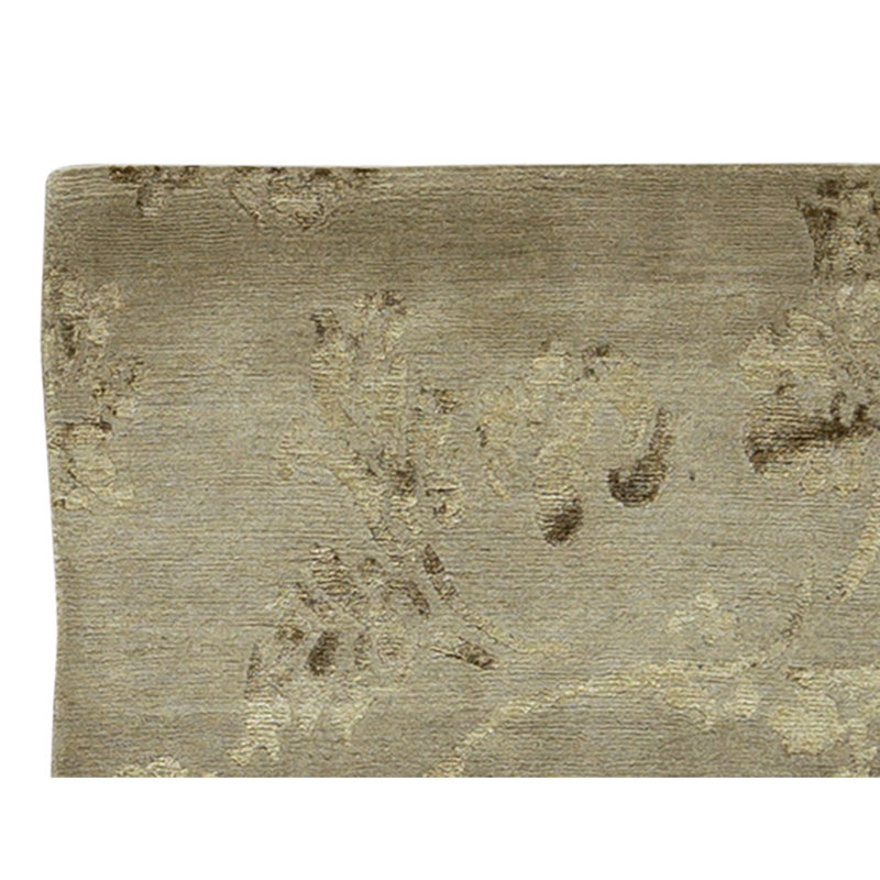 Handmade Silk and Wool Area Rug