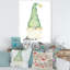 «Cute Christmas Gnome in Green Hat», reproduction sur toile-67331351-67331360
