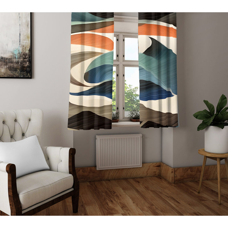 Paire de rideaux semi-transparents Darah, L 20 po x L 52 po