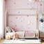 Lit simple en velours beige