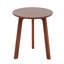 Tables de bout rondes, bois d'hévéa massif, table d'appoint compacte moderne pour la maison