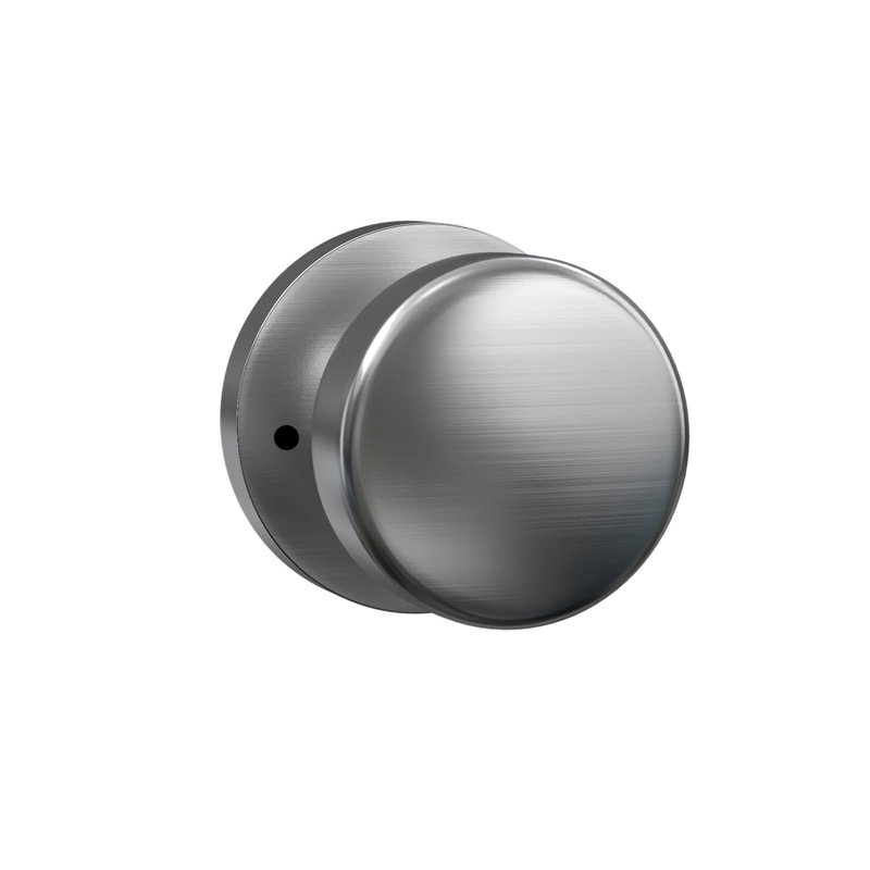 Bouton d'intimité Bravura 936-6 Nashville sur rose ronde contemporaine en nickel satiné