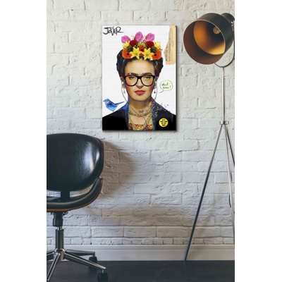 'Hipsta Frida' by Loui Jover, Canvas Wall Art