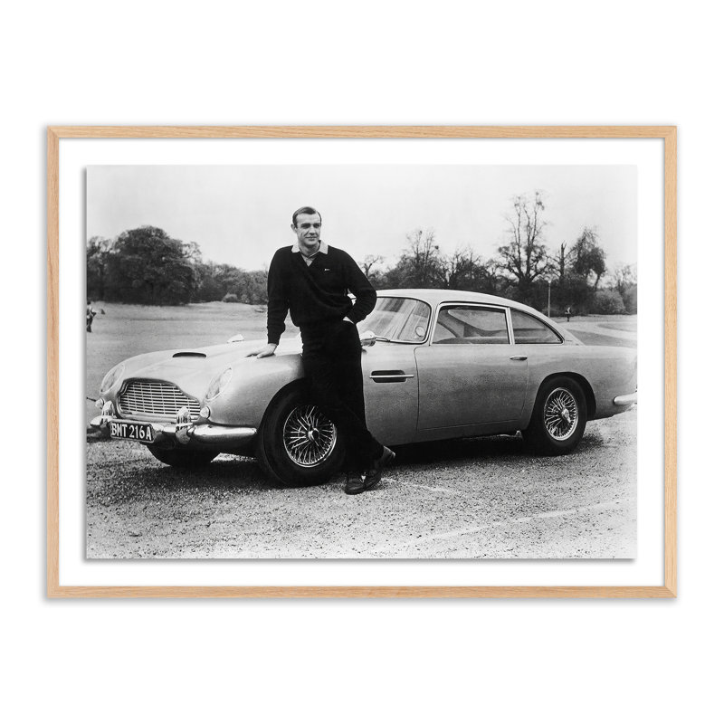 Sean Connery Print by Getty Images, 36" H x 48" W, White Oak Framed