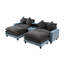 Canapé modulaire en chenille avec repose-pieds amovible et rangement intégré-2096260651