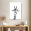 Brampt Happy Giraffe en noir et blanc-108439496