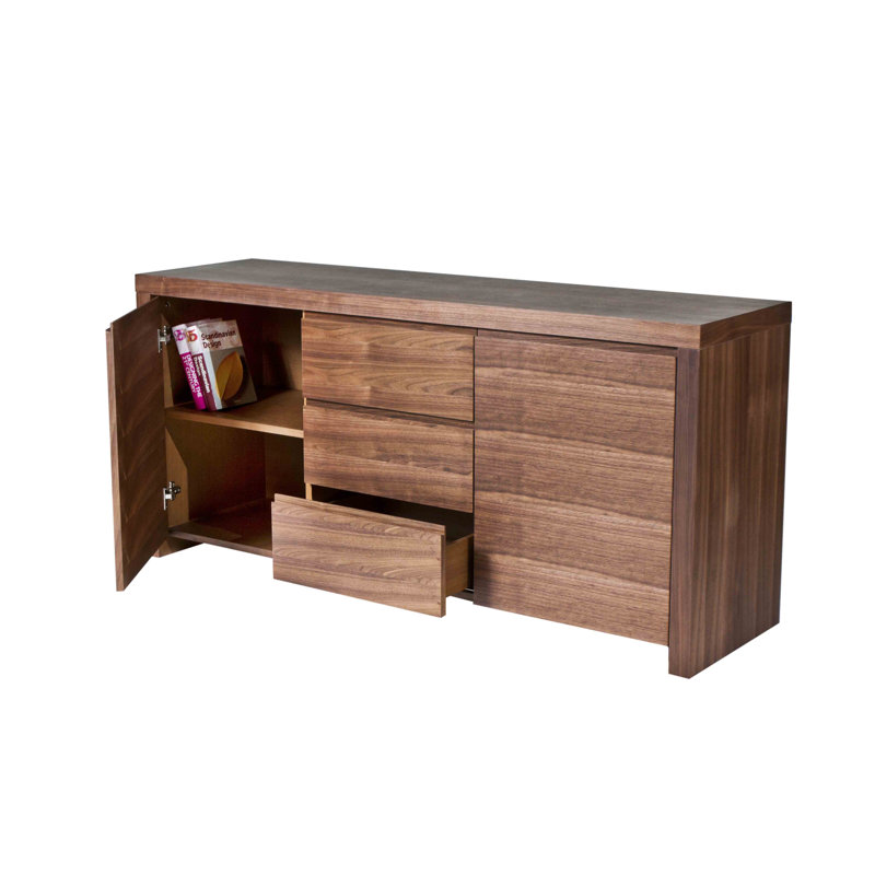 Buffet 3 tiroirs Calix, Noyer