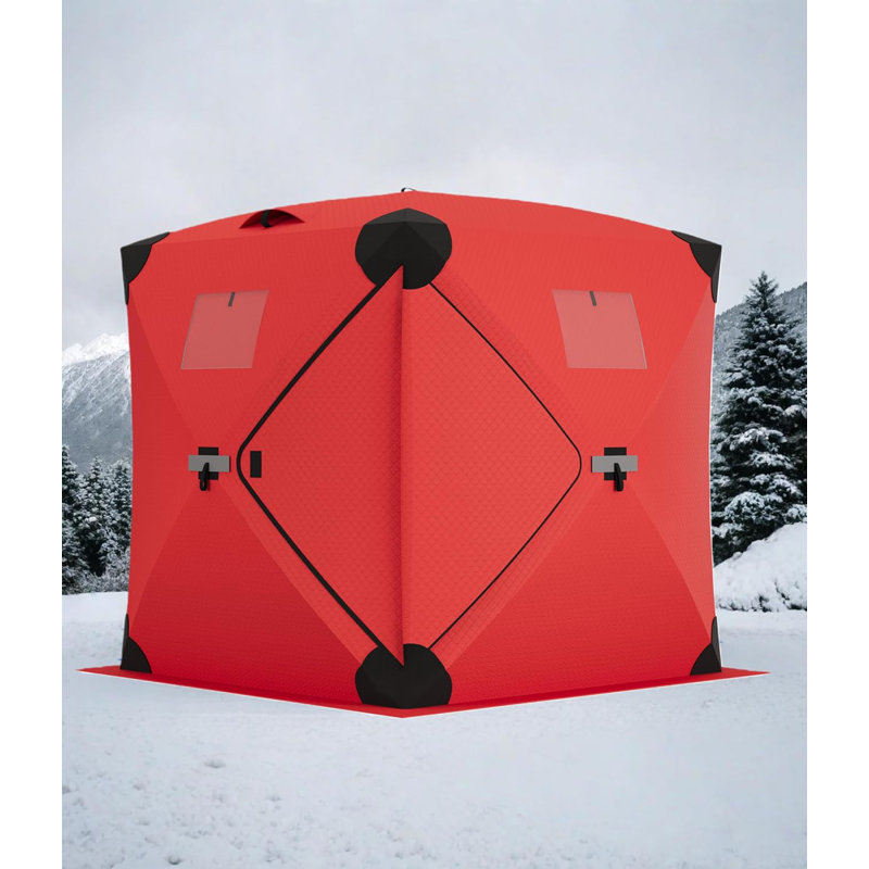 Abri de pêche sur glace Pop Up, Rouge