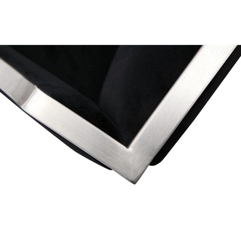 Chaise Bella, Argent argent, Noir